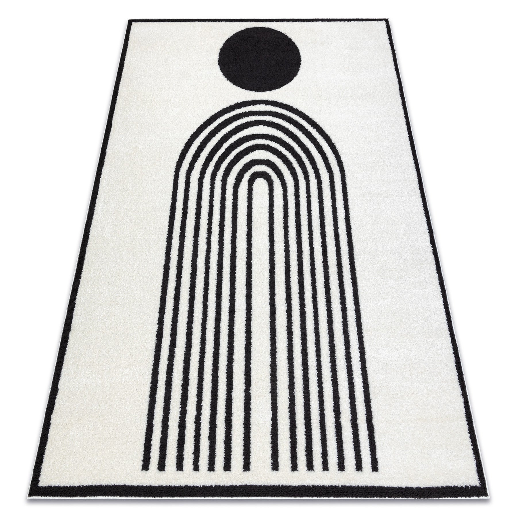 Dywan MODE 8597 geometryczny krem / czarny 240x330 cm