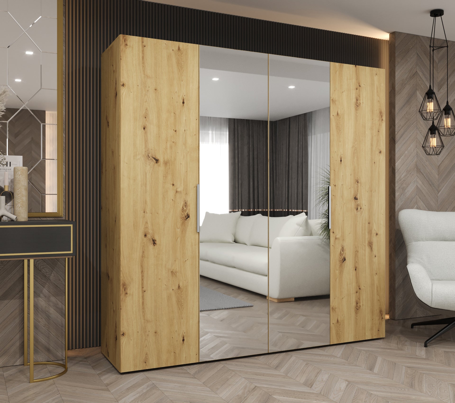 Szafa uchylna otwierana Marbella 2 200 x 52 x 202 cm artisan + u. kaszmir Abiks Meble - 2