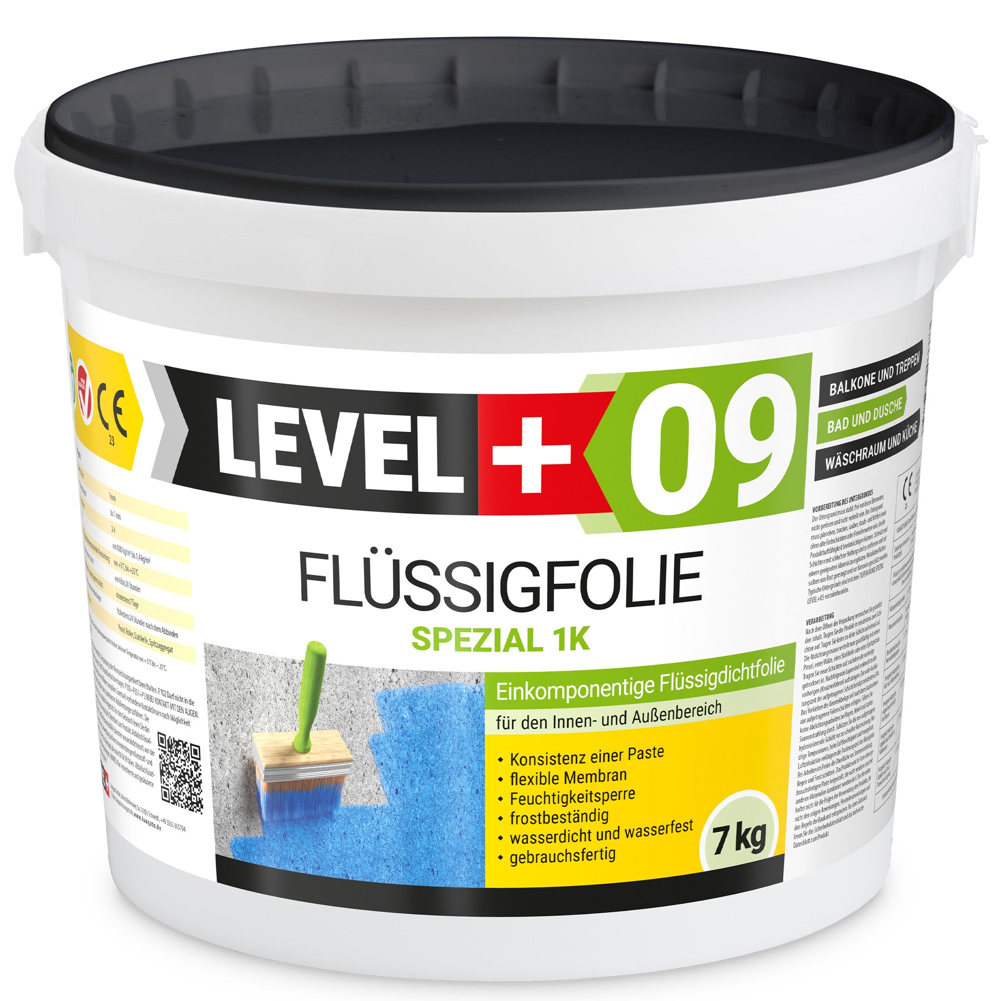 D'étanchéité Film liquide pour salle de bain Membrane d'étanchéité 1K Film d'étanchéité RM09 - 14KG - 2