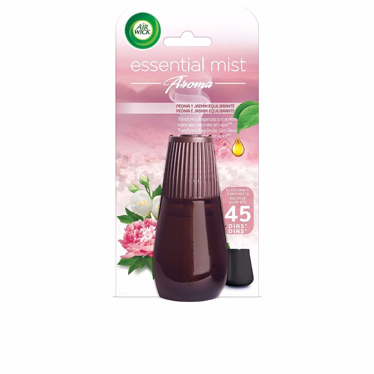 Airwick - Botella Peonia y Gelsomino, recarga para difusor de fragancias con aceites esenciales Airwick - Botella Peonia y Gelsomino, recarga para difusor de fragancias con aceites esenciales