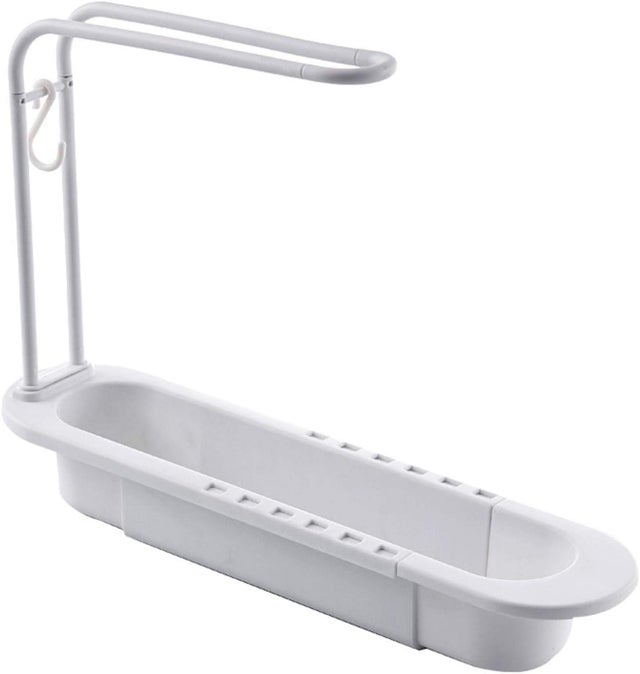Porte-éponge Avec Grille De Vidange à Ventouse Pour évier De Cuisine - Organisateur Coin Pratique Pour Savon Et Accessoires