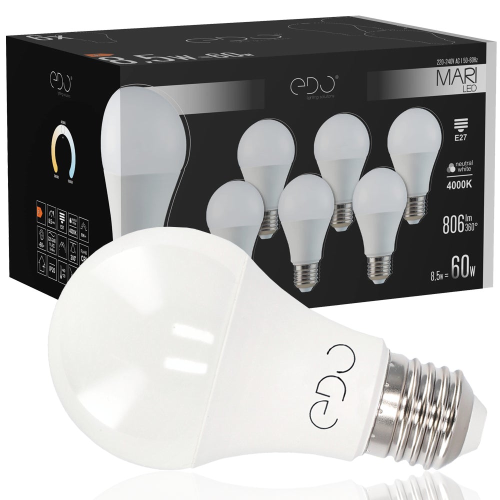 Żarówka MARI LED E27 8,5W 4000K neutralna NW 806lm EDO777500 EDO Solutions 6 szt