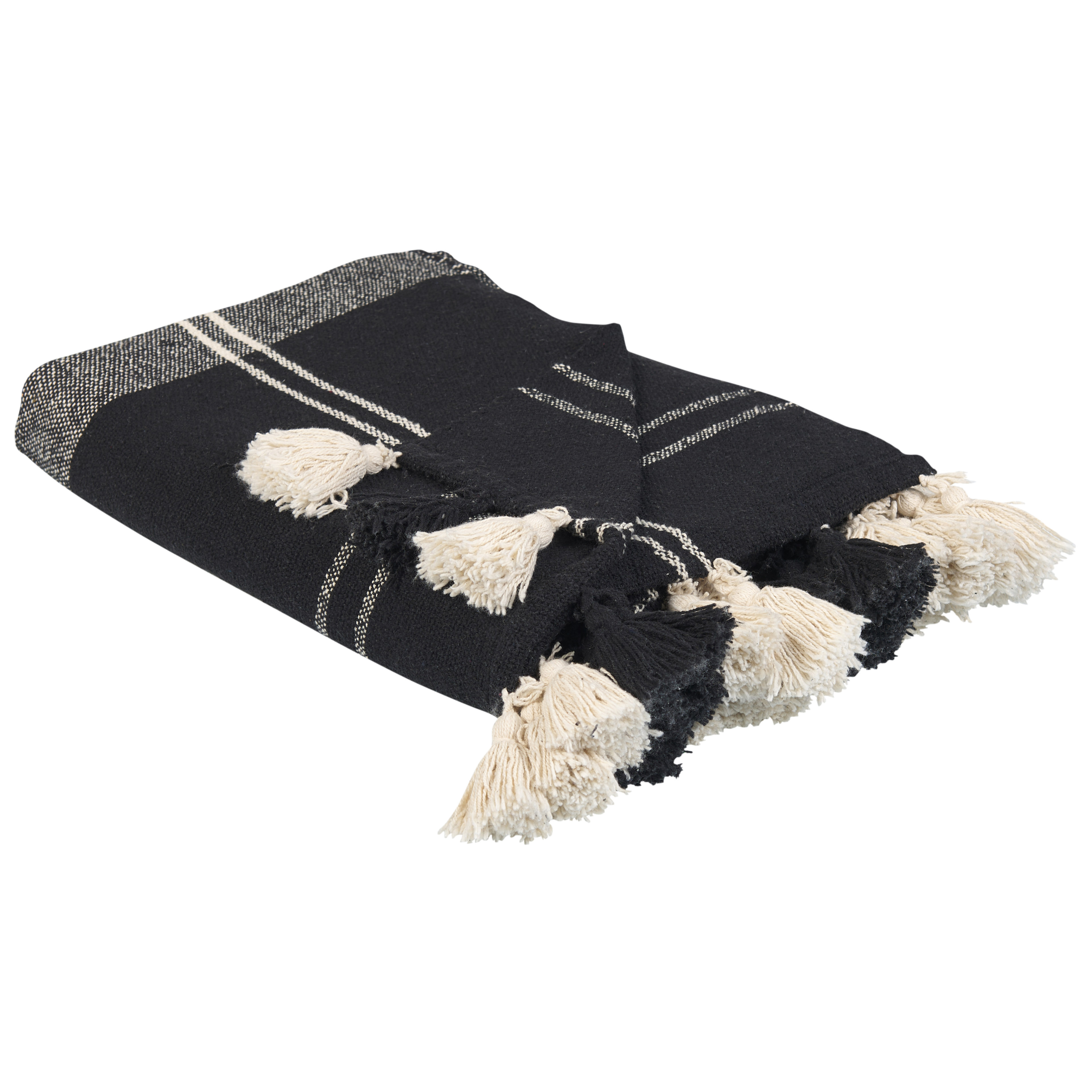 Pătură KULAC Bumbac 130 x 170 cm Negru