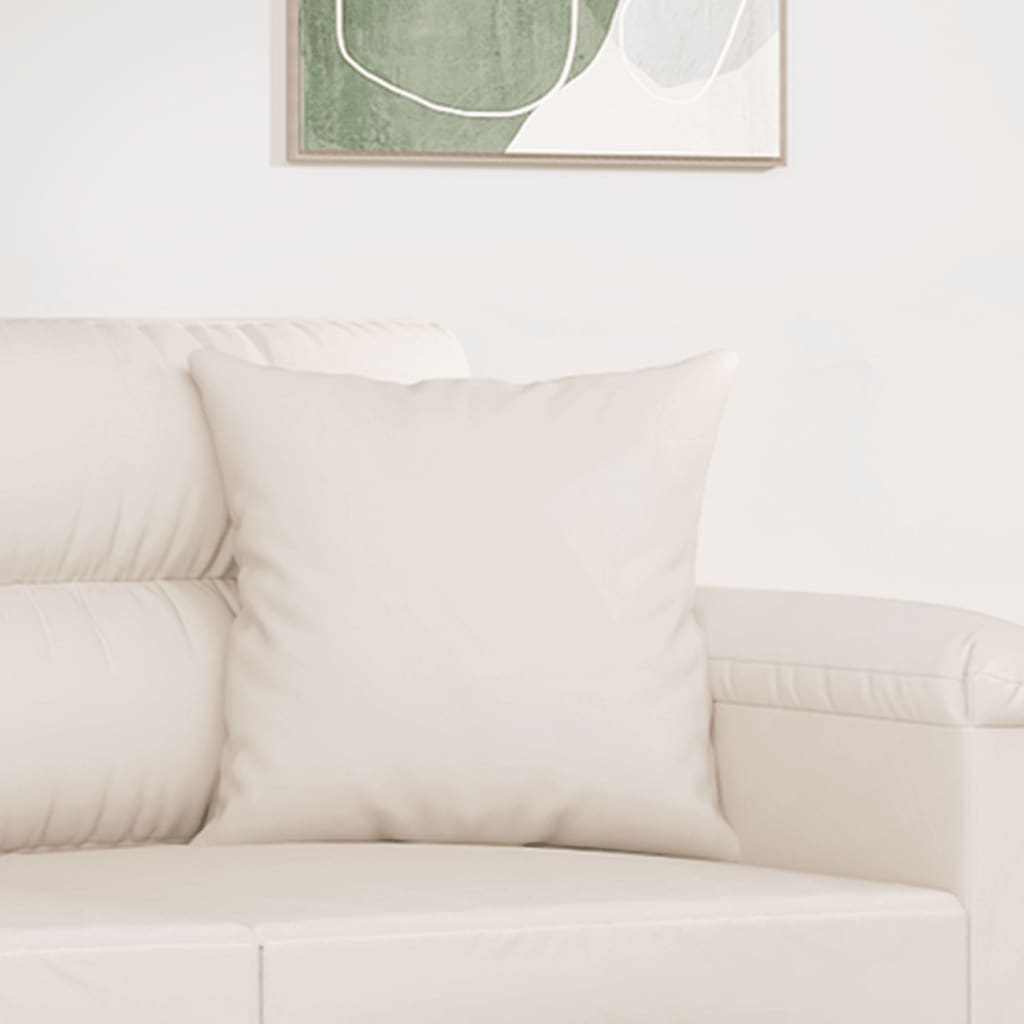 Maison Exclusive - Coussins décoratifs lot de 2 Beige 40x40 cm Tissu microfibre - 5