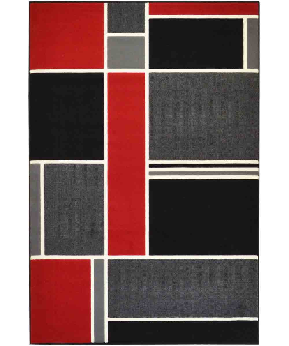 Dywan DESIGN 200X290 cm CZARNO-CZERWONY | GaleriaFarah1970