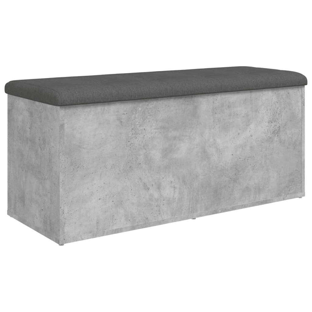 Banco interior | banco almacenaje madera ingeniería gris hormigón 102x42x45 cm cfw65663