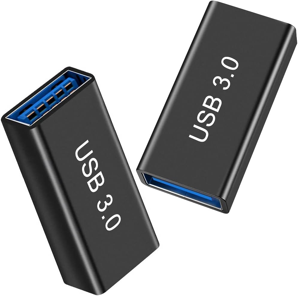 Adaptery (2 sztuki) 3.0 USB A do 3.0 USB A, adapter USB żeński do żeńskiego, adapter przedłużający USB 3.0