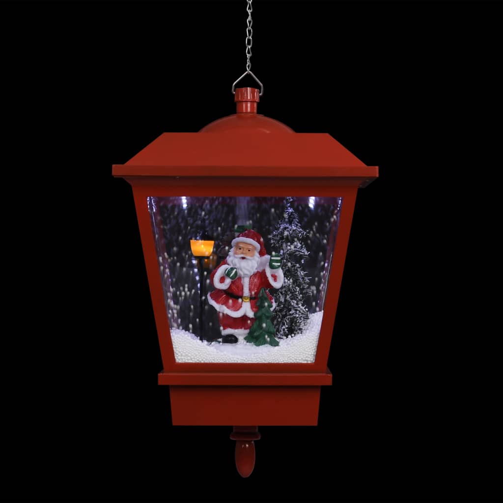 Maison Exclusive - Lampada Natalizia Sospesa LED e Babbo Natale Rossa 27x27x45 cm - 7
