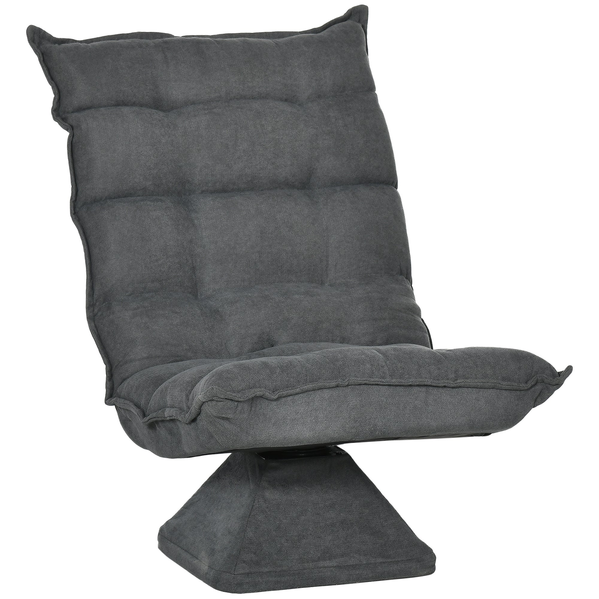 HOMCOM Fauteuil Relax Inclinable Avec Repose-Pieds Similicuir Pied En Similicuir Gris~833 360
