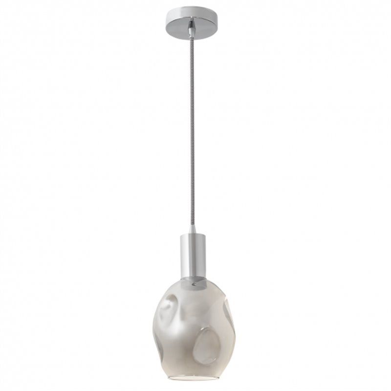Meteor Pendentif Lampe 1xe27 Chrome /Smoke Regx16 5 Water FABRILAMP. - 2