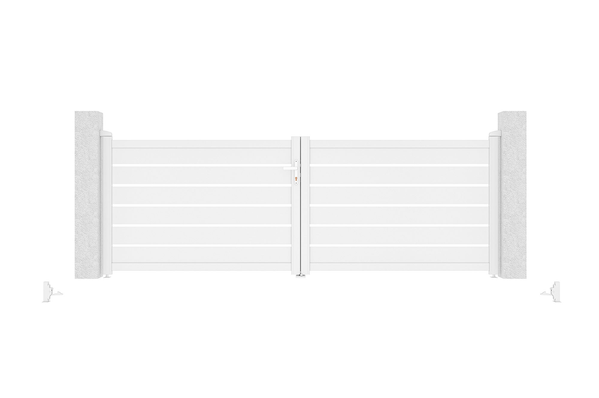 Portail battant 3,5m VOGEL H.120 aluminium blanc - 7