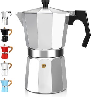 OGNI ORA Caffettiera per espresso a induzione, 4 tazze da 150 ml