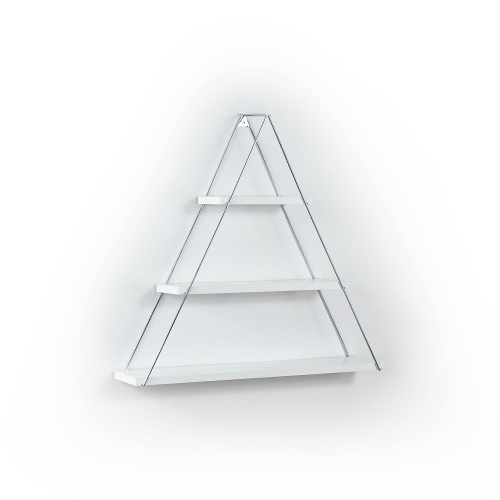 Estantería de pared triangular vitrina piramidal blanca cm 74 x 13 x ...