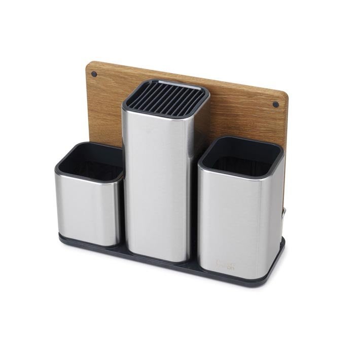 Joseph Joseph zestaw 3 pojemników + deska CounterStore Steel
