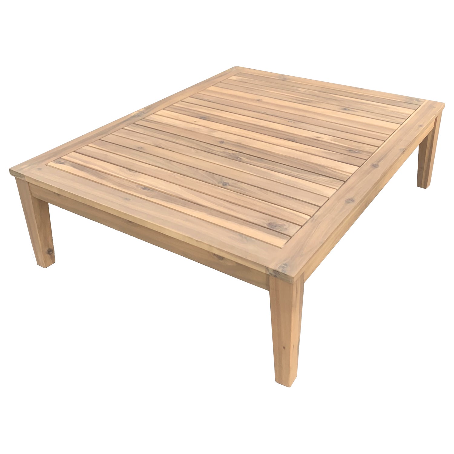 Akacjowy 4-osobowy zestaw mebli ogrodowych PANGKOR - piaskowe poduszki - 6