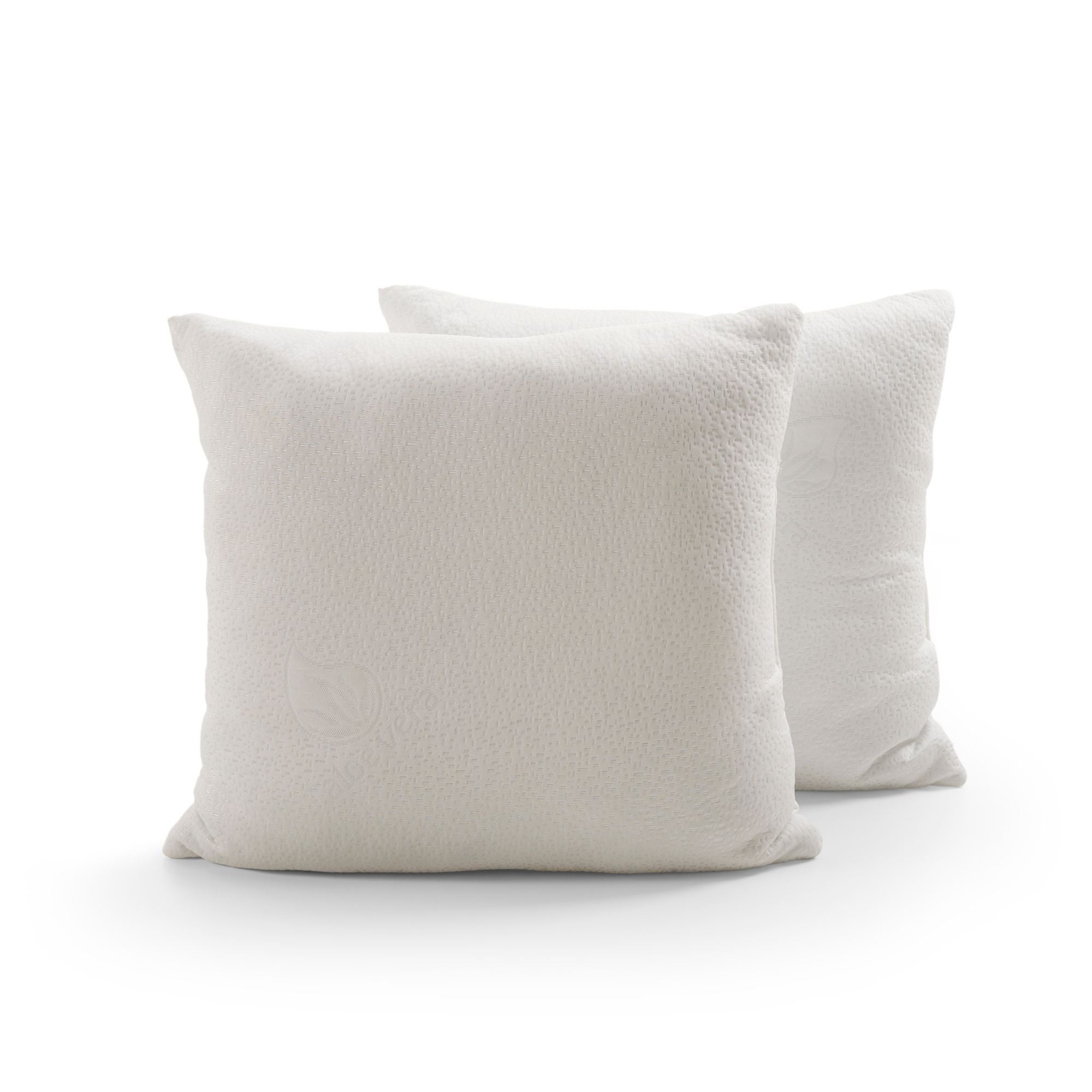 Juego de 2 almohadas 60x60 cm - Tejido fresco Aloe-Vera - Alivio de la presión - Cojín suave y refrescante - Relleno de virutas de espuma HR - 3