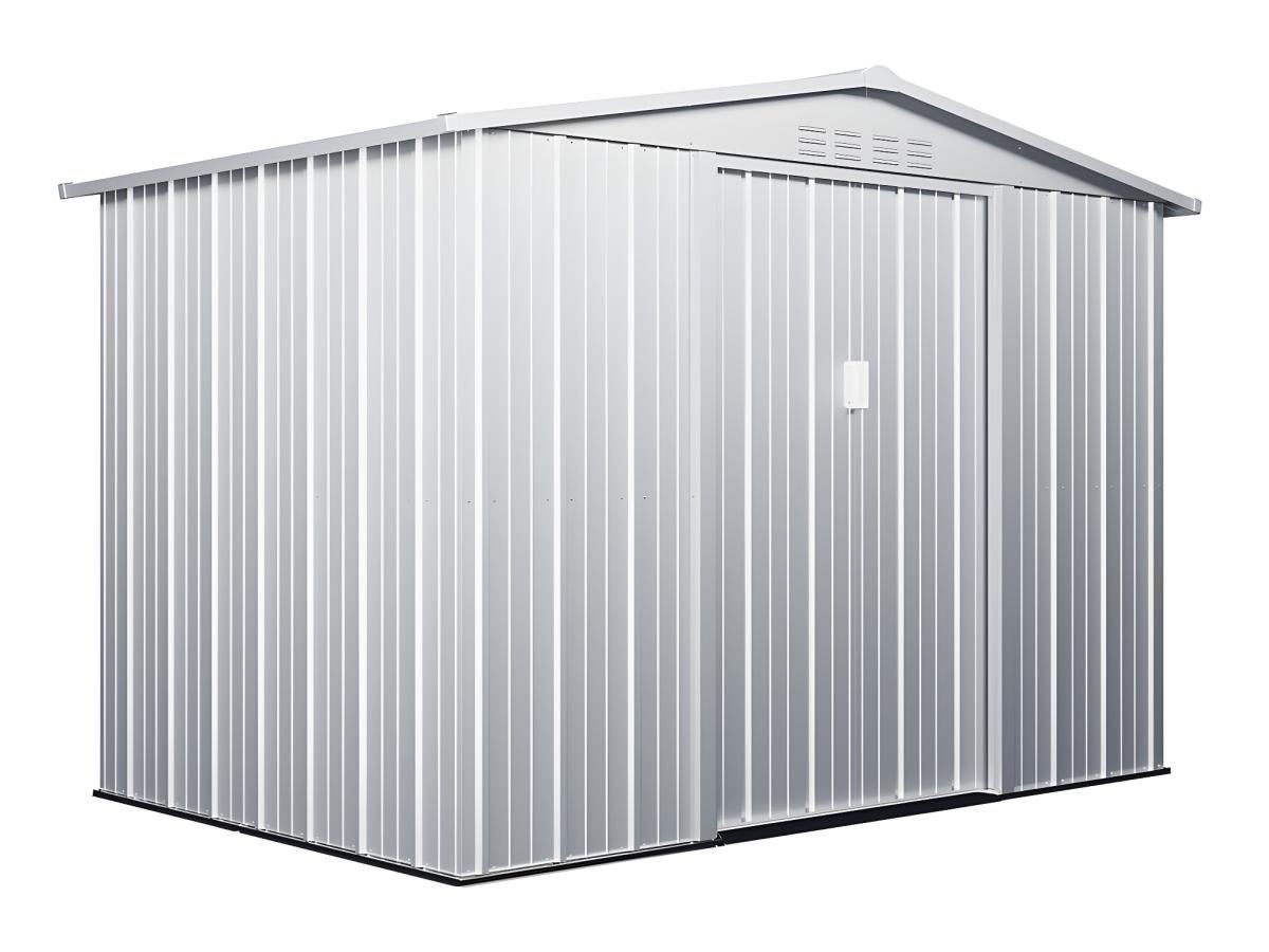 Abri de jardin métal en acier galvanisé gris 4,91 m² LINUS - 7