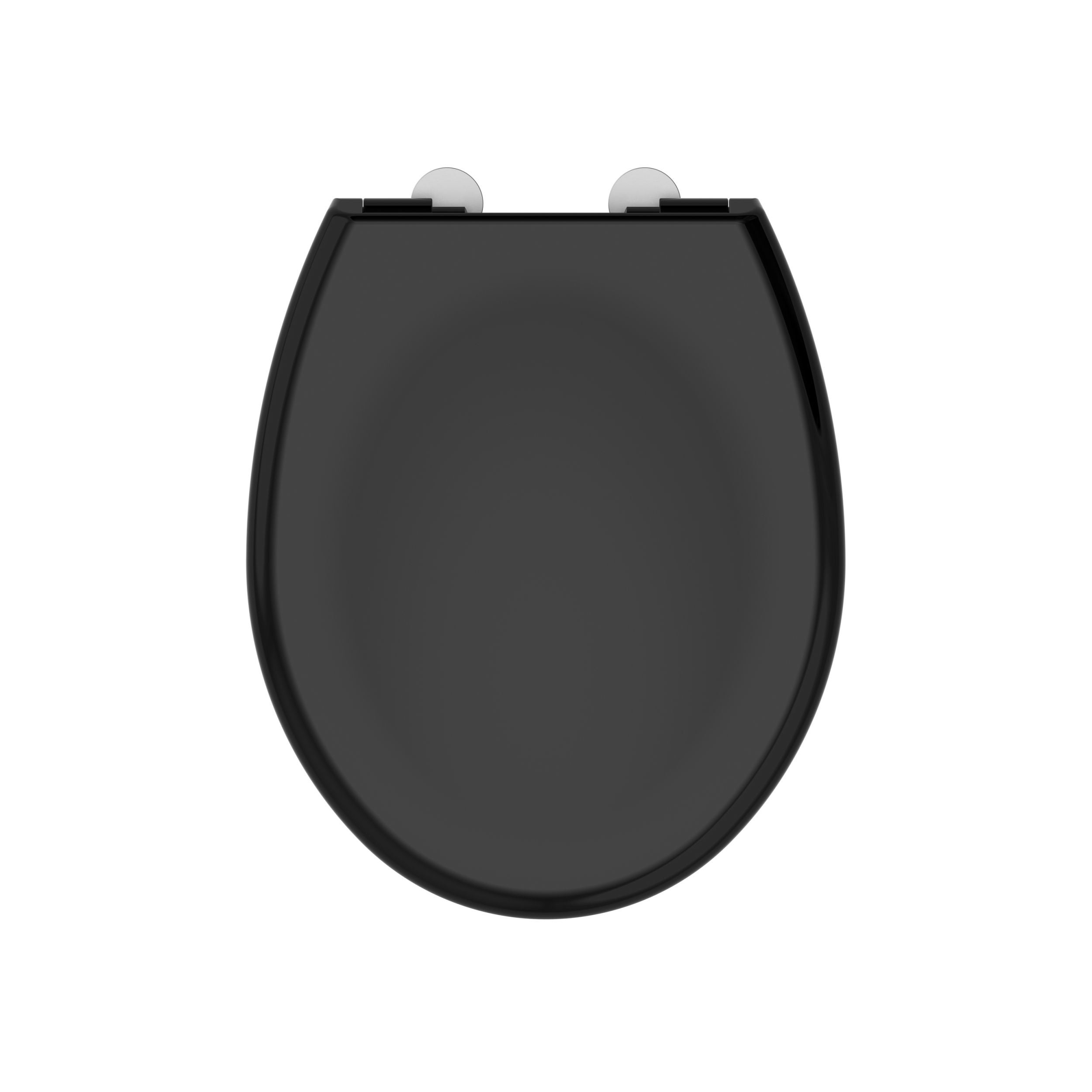 Abattant WC à fermeture progressive et déclipsable BOREO noir