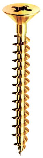 800 Tornillos De Madera Amarillos 3.5x40 Mm - Cabeza Avellanada Pozi, Incluye Broca