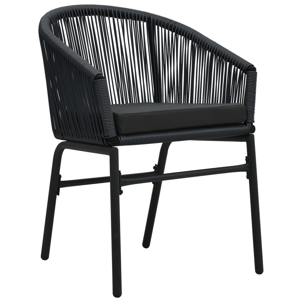 Chaise de jardin sans coussin Maison Exclusive en Polyester Noir - 2