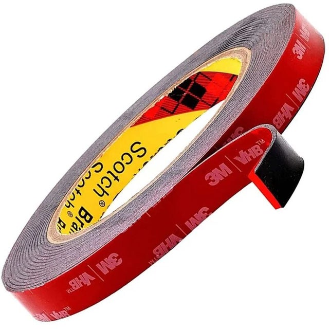 3M VHB Ruban Adhésif Double Face Extra Fort, Noir, Étanche, Résistance à haute température, pour intérieur & extérieur, 3m x 1.5cm