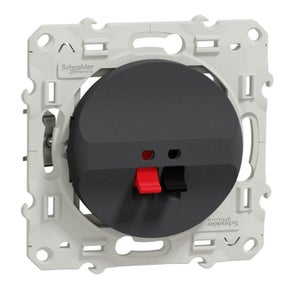 Prise Haut-parleur Simple Hager KALLYSTA WK290 - Pour Installation Audio Domestique