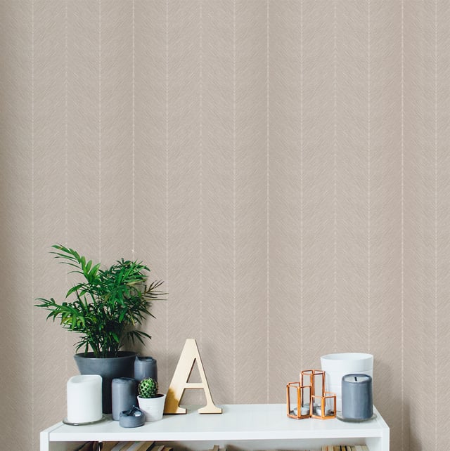 Papier peint Intissé Motif zigzag Icaria beige