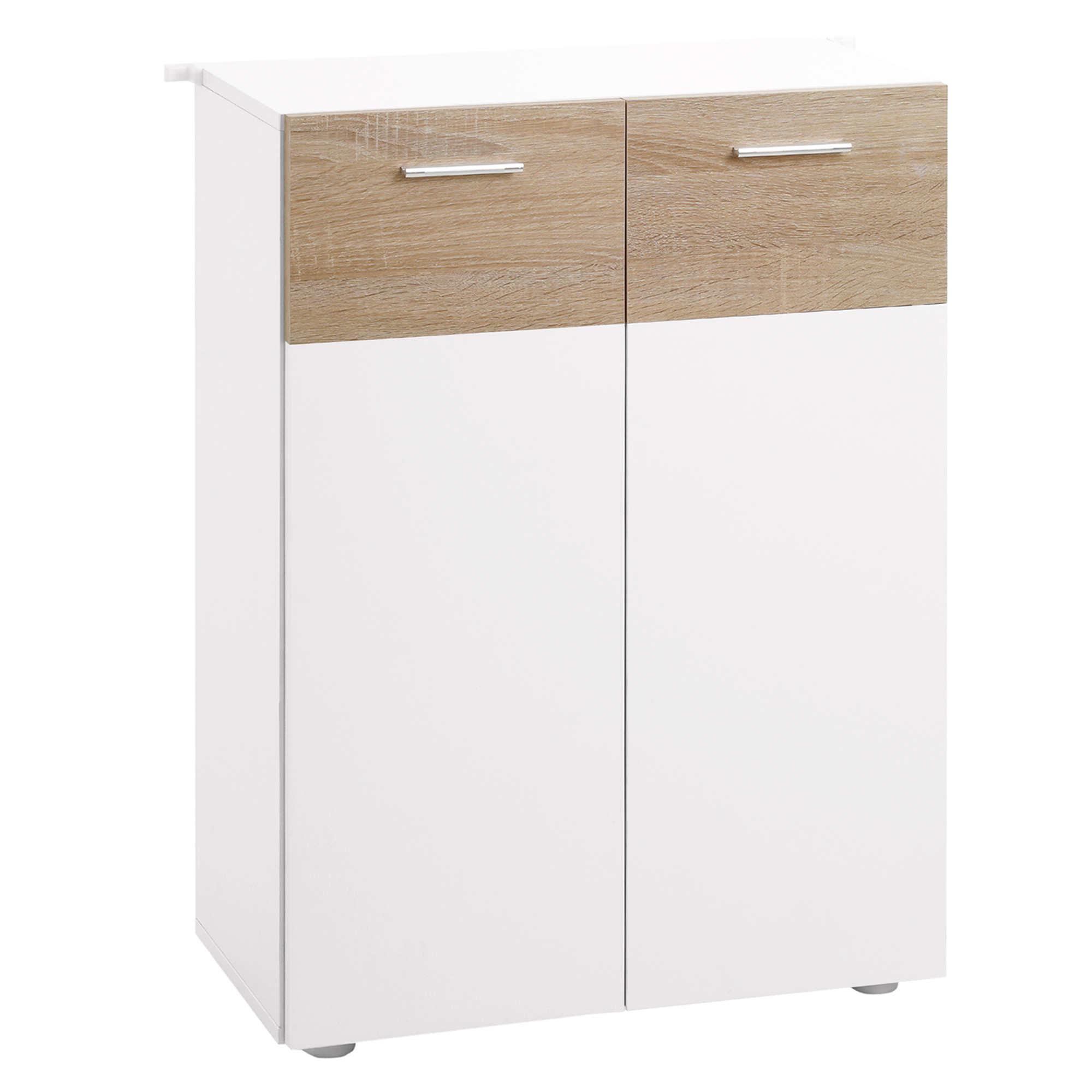 Mueble baño 2 puertas estantes ajustables 60x30x85cm blanco madera