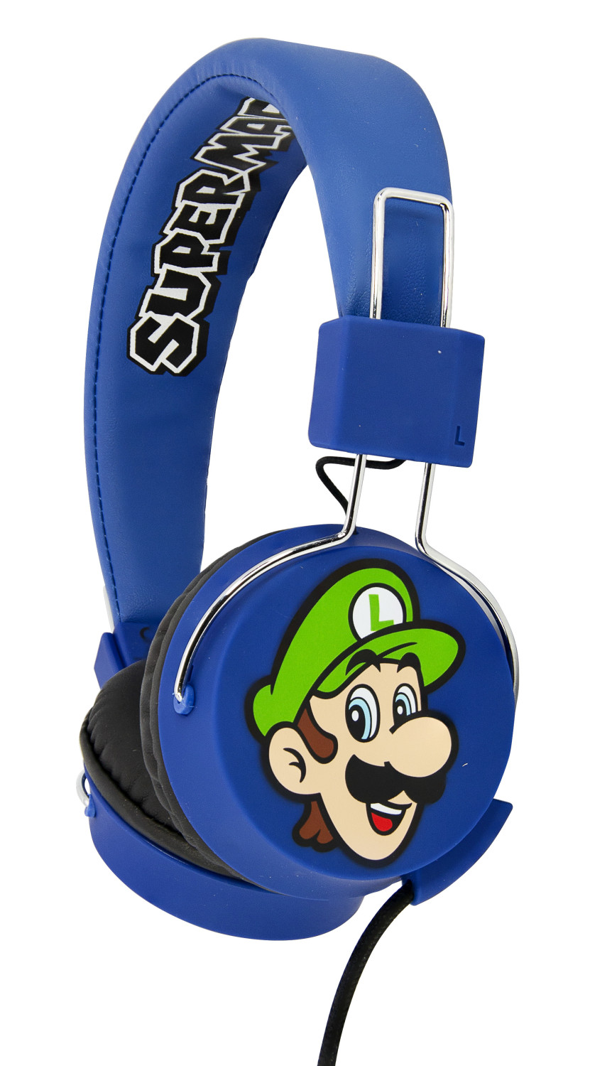 Otl technologies super mario and luigi teen folding auriculares alámbrico diadema juego multicolor