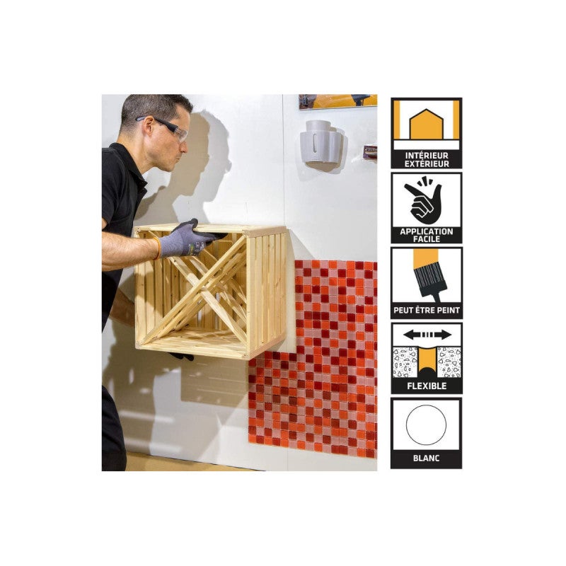 Lot de 3 mastics colles SIKA Sikaflex PRO 11 FC Purform - Blanc - 300ml - 3