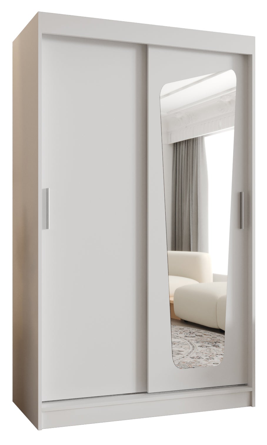 Szafa przesuwna garderoba MOKA 120 x 62 x 200 cm Biały
