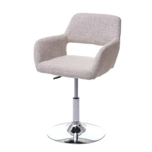 Silla De Comedor HWC-A50 III, Silla De Cocina, Retro Años 50, Polipiel ~ Blanco, Base Cromada | Leroy Merlin