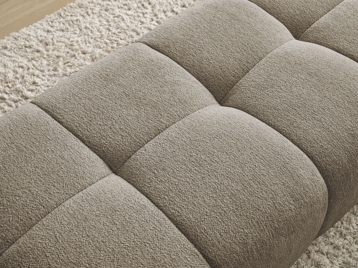 BOBOCHIC Pouf petit EVEREST tissu chiné Taupe - 8