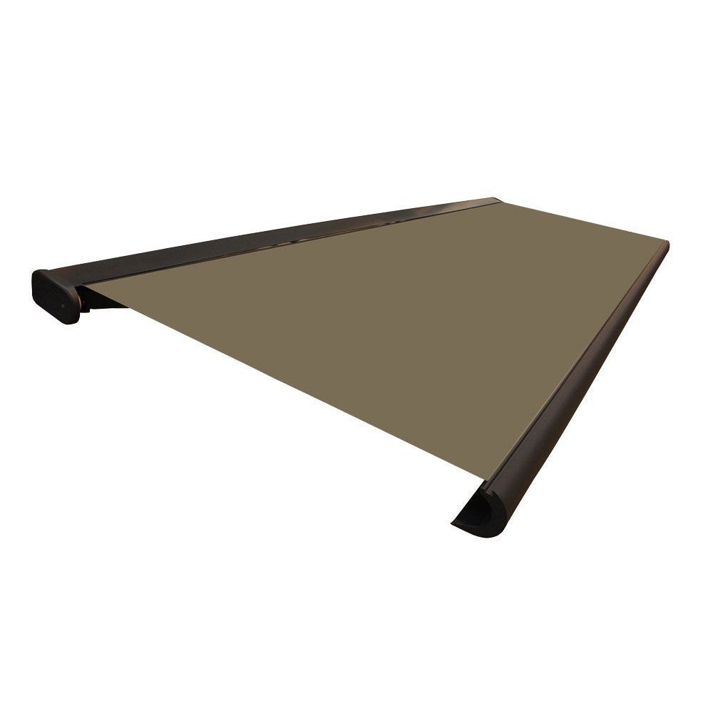Toldo cofre samoa de 6 m x 3 m con motor, mando a distancia y sistema de emergencia + iluminación led (ses130 - topo)