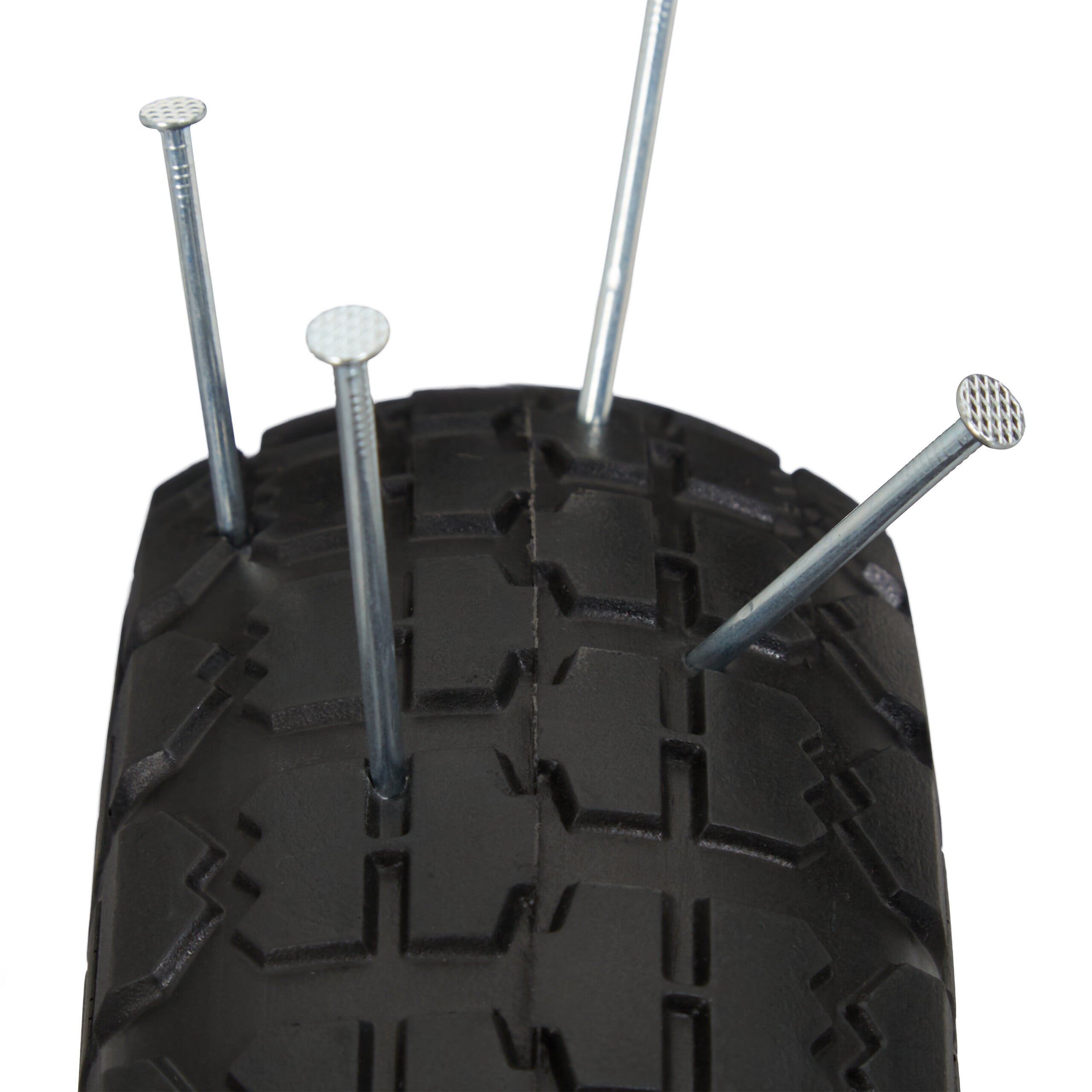 Roue de diable Set 2, caoutchouc 260x85 mm, increvables, 16 mm, 4.1/3.5-4 essieu, jusqu'à 150kg, noir-rouge, Relaxdays - 8