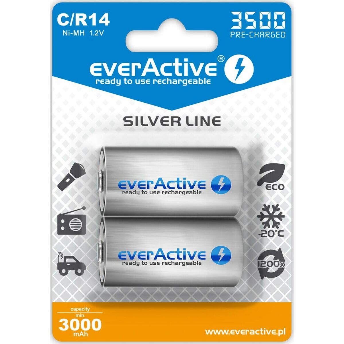 Batteries EverActive R14/C 1,2 V | Leroy Merlin