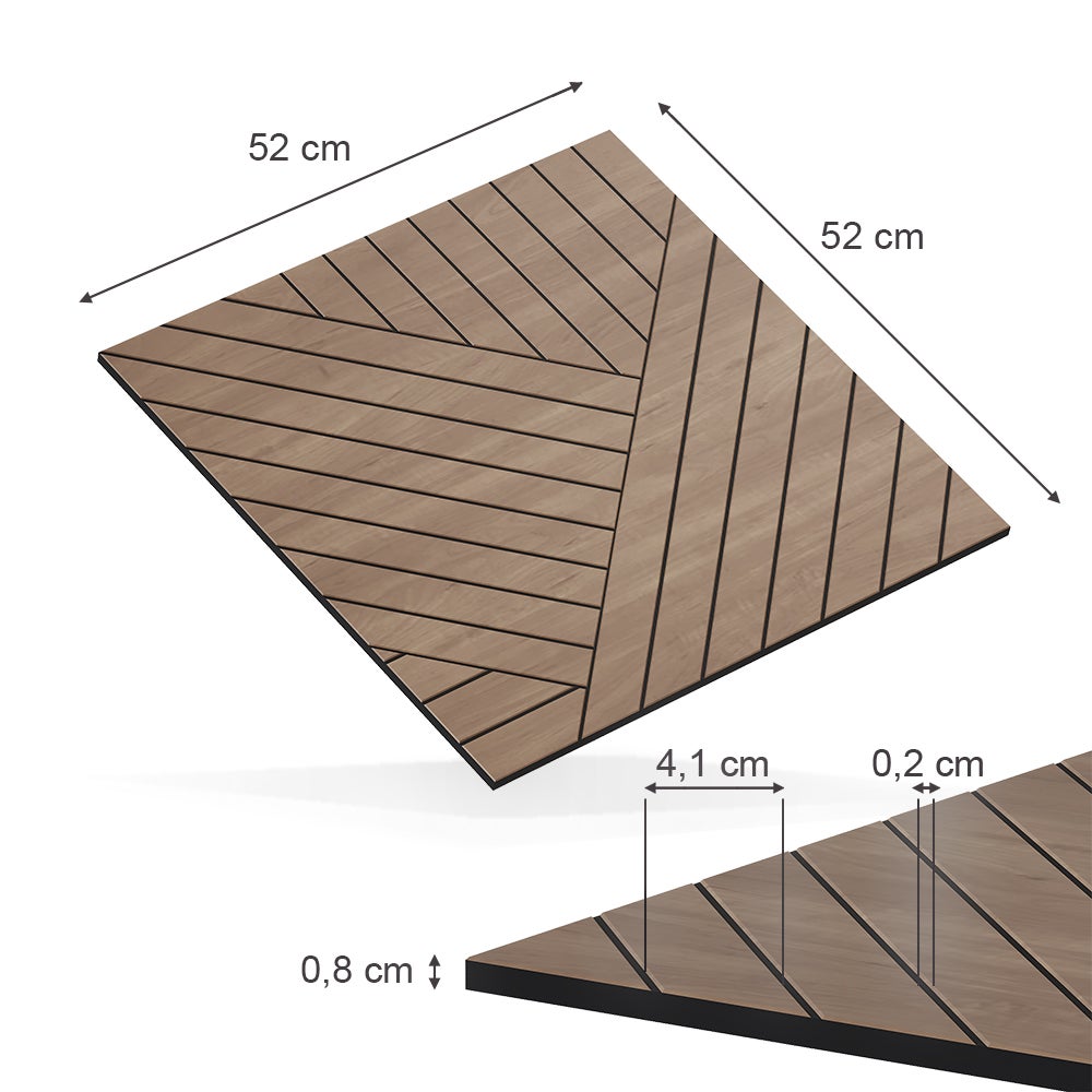 Vicco Panele ścienne , Dąb, 8 sztuk, lewa - 2