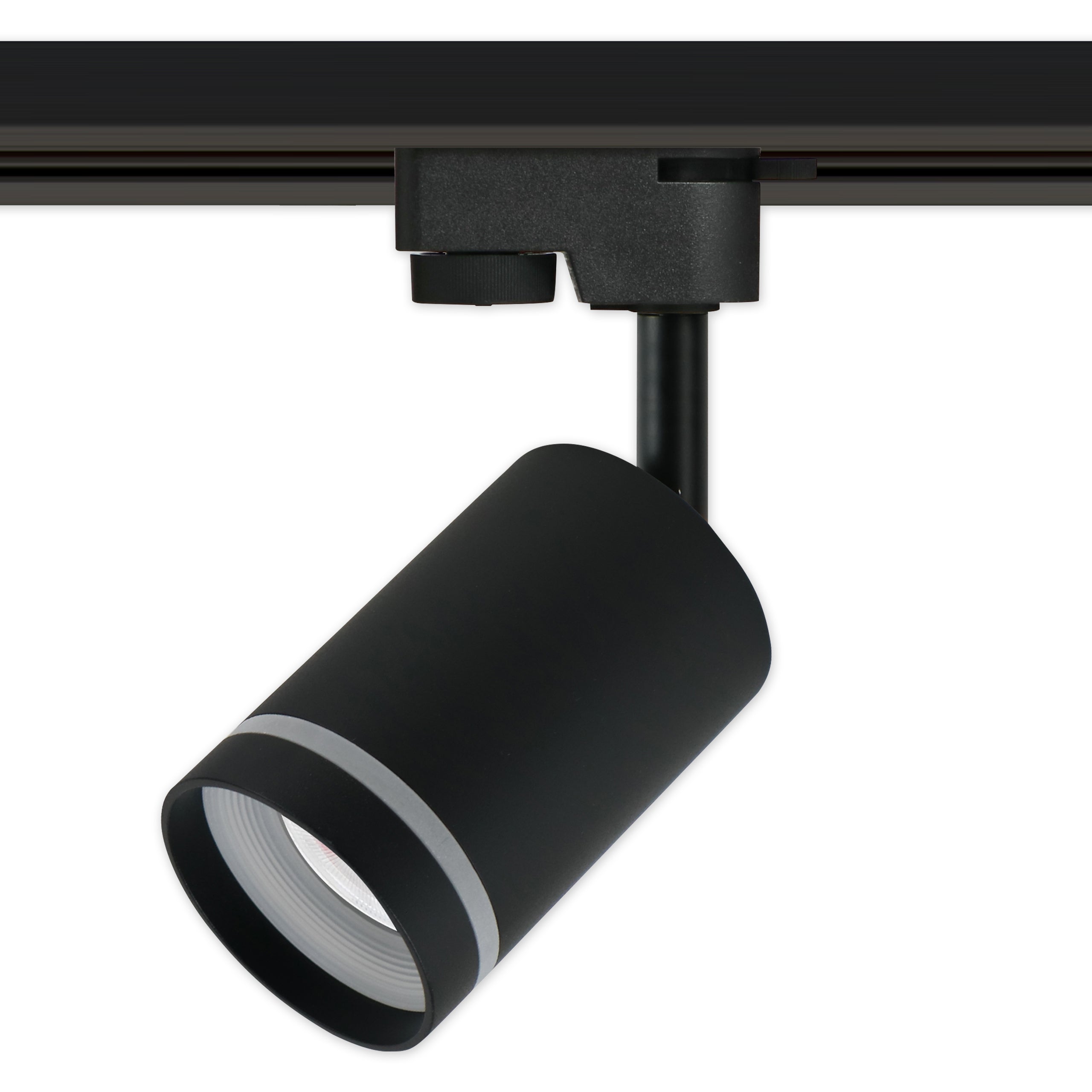 Reflektor na szynę GU10 LED 1-fazowy 1F Ring IP20 fi 70mm szynowy czarny MasterLED