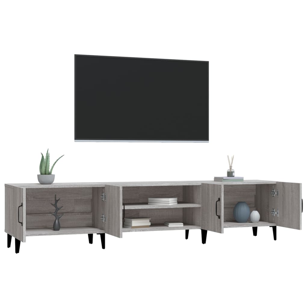 Maison Exclusive - Meuble TV sonoma gris 180x31,5x40 cm bois d'ingénierie - 5