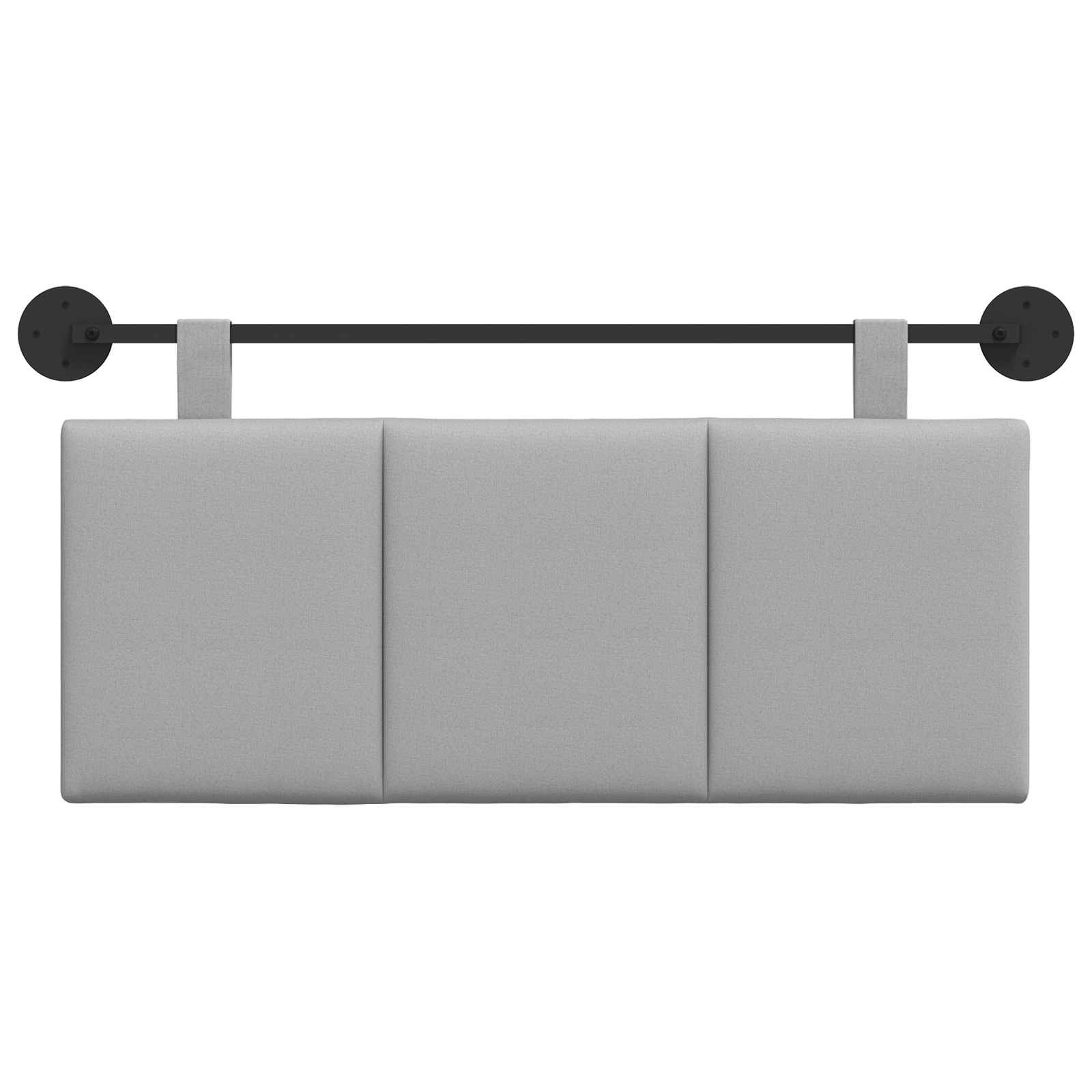 Tête de lit suspendue Gris nuage Tissu - 5