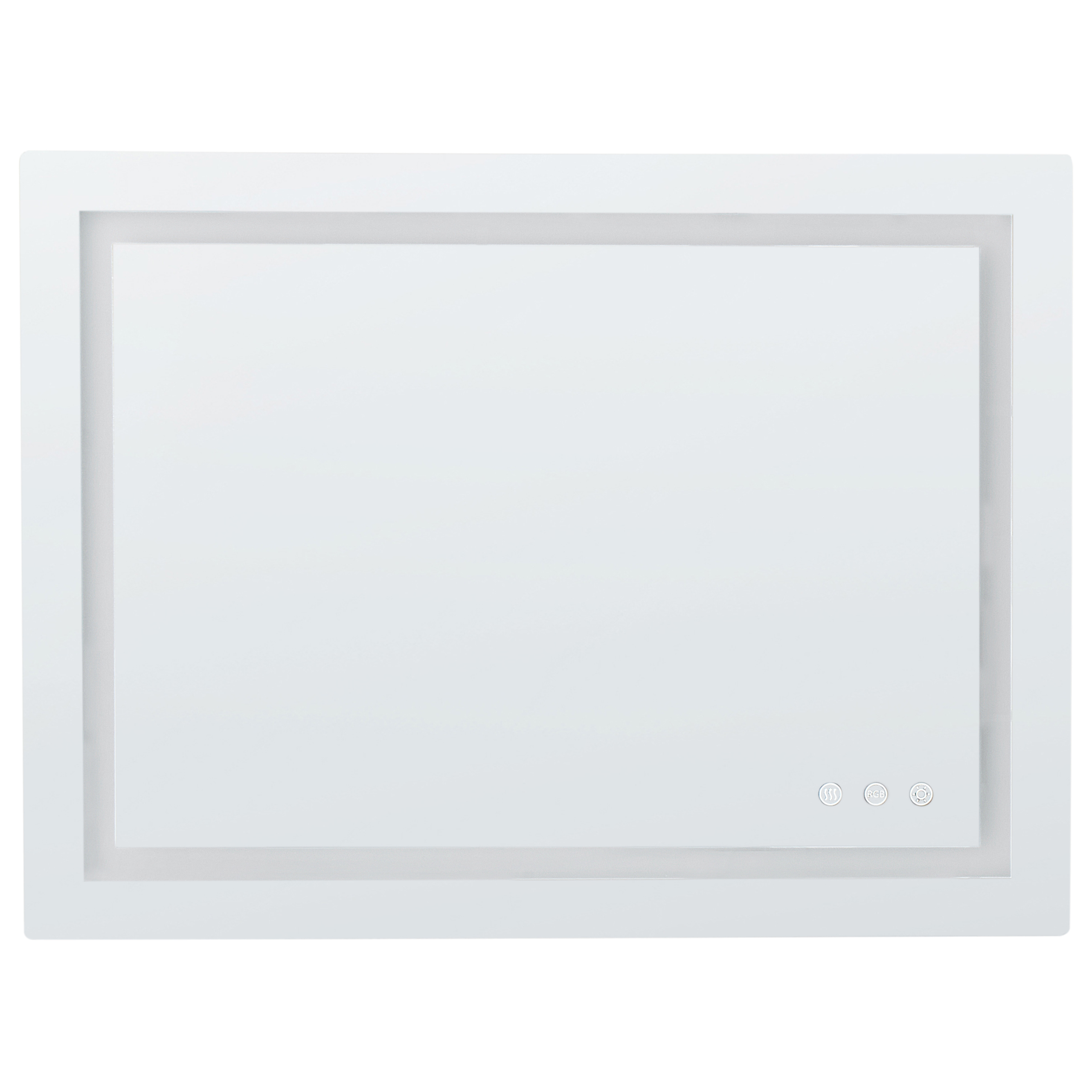 Oglindă LED pentru baie PRENOIS 80 cm 60 cm Argintiu