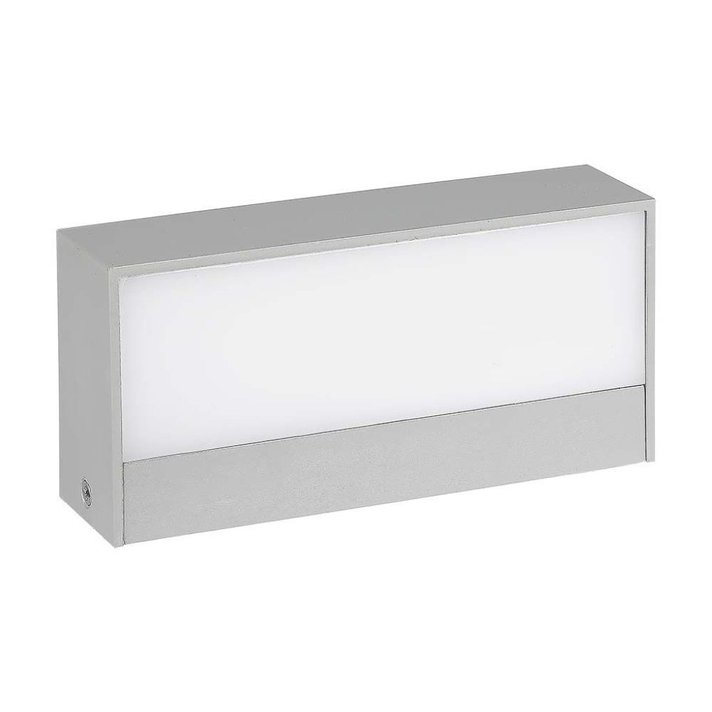 Prostokątna lampa ścienna LED 9W z podwójną wiązką światła Kolor szary 3000K IP65