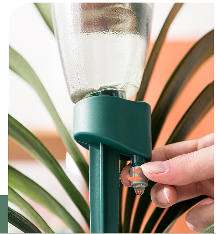 2 Pièces, Arrosoir Automatique Pour Fleurs, Arrosoir Goutte À Goutte, Vitesse Réglable, Plastique PP, Vert, 20*6cm - 6