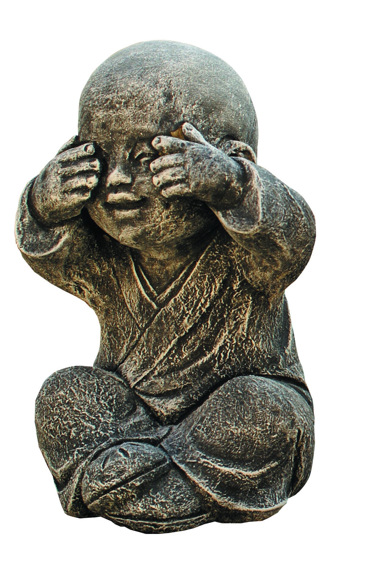Figures Buddha Senses pour pierre extérieure 18x20X28cm. Grey - 2