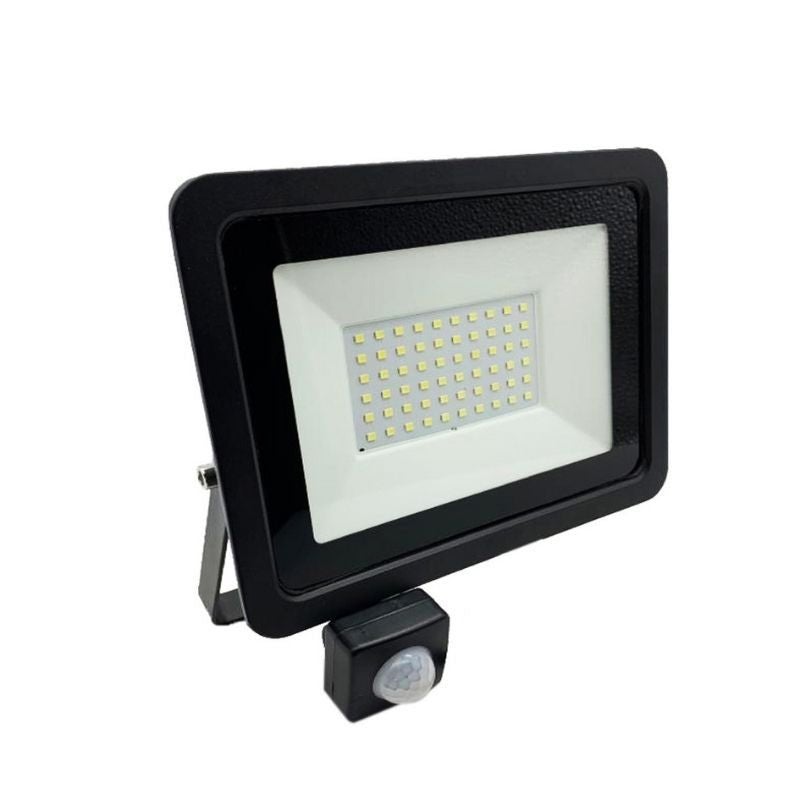 Projecteur LED Essential Noir 30W Avec Détecteur De Mouvement - IP65, 2850 Lumens, Blanc Neutre 4000K, Pour Extérieur