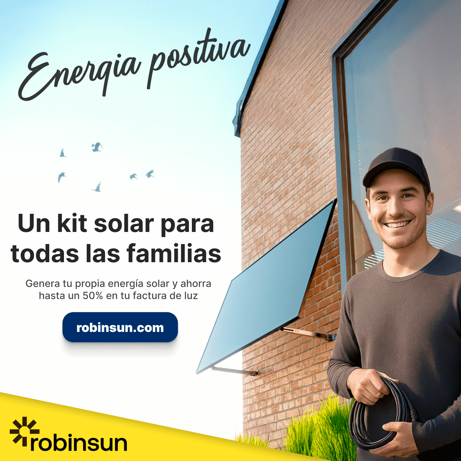 Kit solaire plug & play Robinsun 400 W · 1 panneau Canadian 460 Wc + micro onduleur + câble Schuko de 5 m - 3