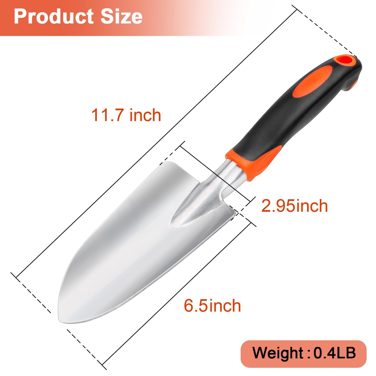 Petite Pelle Jardinage, Outils de Jardinage à Main,Pelle de Jardin avec Poignée Ergonomique Outillage de Jardin pour Plantation,Repiquage,Désherbage - 2