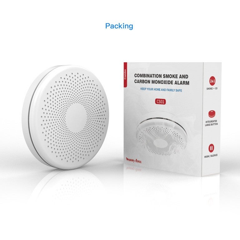 Aroha Smart Connect Détecteur Combiné Fumée & Monoxyde De Carbone - Batterie 10 Ans - 3 Pièces WiFi Tuya SmartLife