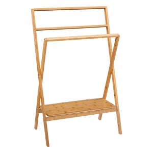 Échelle Porte-Serviettes Bambou VidaXL 50x190cm - 6 Échelons, Autoportante Et Décorative Pour Salle De Bain