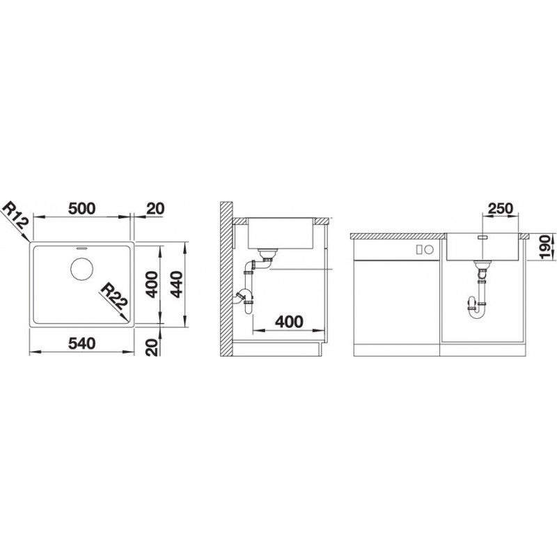 EVIER A POSER BLANCO 522965 - 2